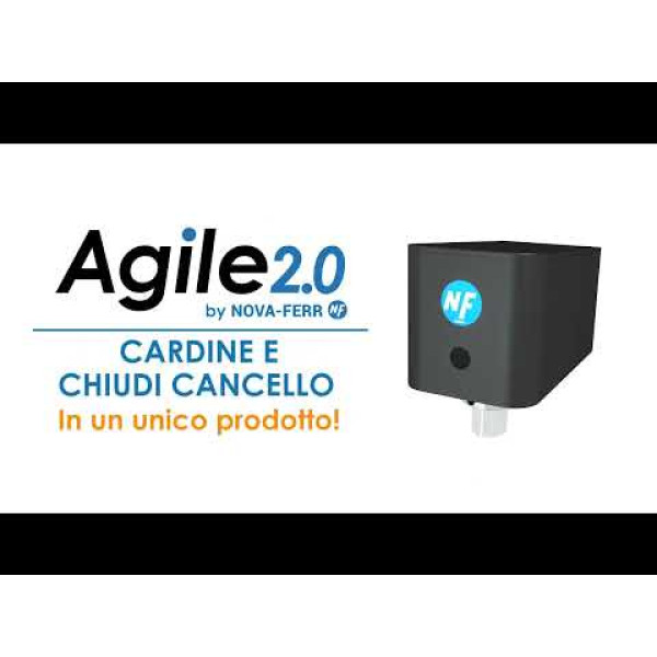 CARDINE A MOLLA AGILE 2.0 NERO AG20 NOVA FERR COMPLETO DI CARDINE INFERIORE
