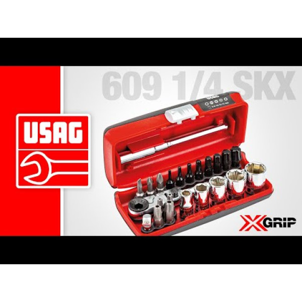 CASSETTA BUSSOLE ESAGONALI 609 1\4 SKX USAG X-GRIP ED INSERTI PER AVVITATURA 23 PZ