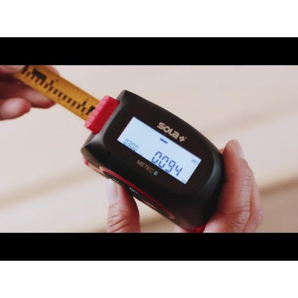 FLESSOMETRO DIGITALE METEC 5 MT CON MISURATORE LASER SOLA