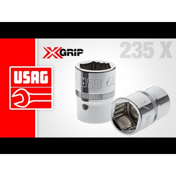 SERIE CHIAVI A BUSSOLA 235 1\4 X\SE10 USAG BOCCA ESAGONALE X-GRIP 10 PZ