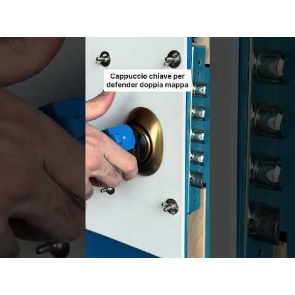 CAPPUCCIO CHIAVE INGLOBATO PER DEFENDER DF430 E DOPPIA MAPPA AZZURRO