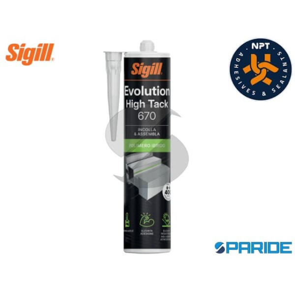 ADESIVO EVOLUTION HIGH TACK 670 BIANCO 290 ML SIGI...