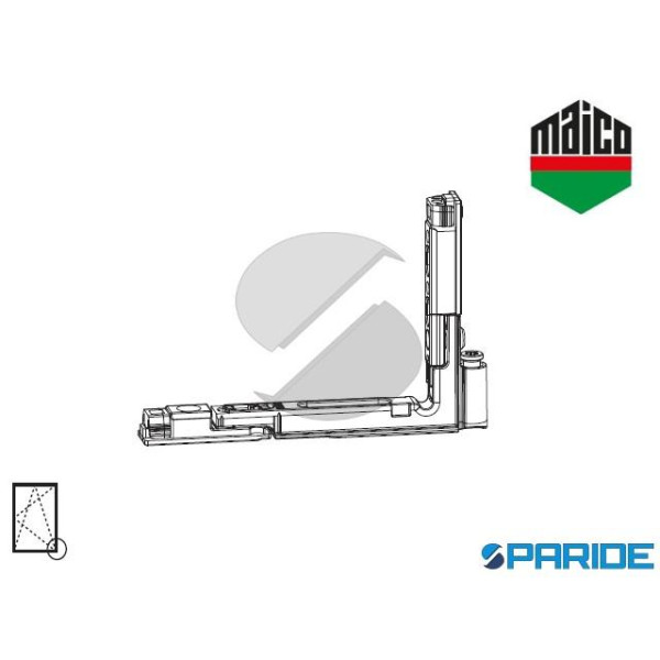 ANGOLO CERNIERA A SCOMPARSA A 13 DX 215804 MAICO M...