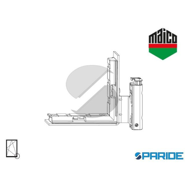 ANGOLO CERNIERA DT130 12/18-13 SINISTRO 209595 MAI...