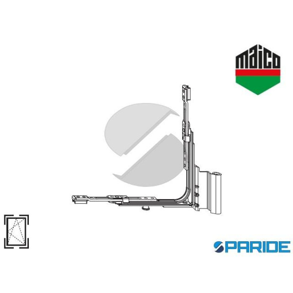 ANGOLO CERNIERA PVC 12\20-13 DESTRO 205664 MAICO 1...