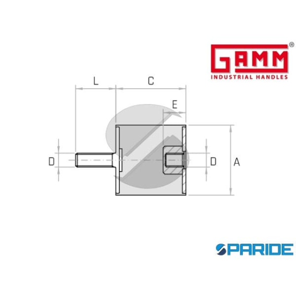 ANTIVIBRANTE ACMF 15X15 M4 D 15 MM L 15 MM CILINDRICO