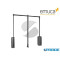 APPENDIABITI ARMADI REGOLABILE 600-830 MM 12 KG ACCIAIO TITANIO 7030152 EMUCA
