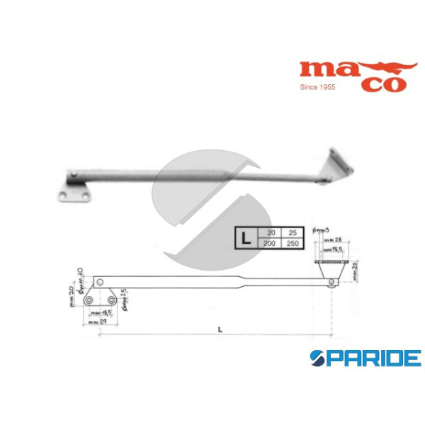 ASTA ELASTICA 200 MM CROMATA 0216 MACO