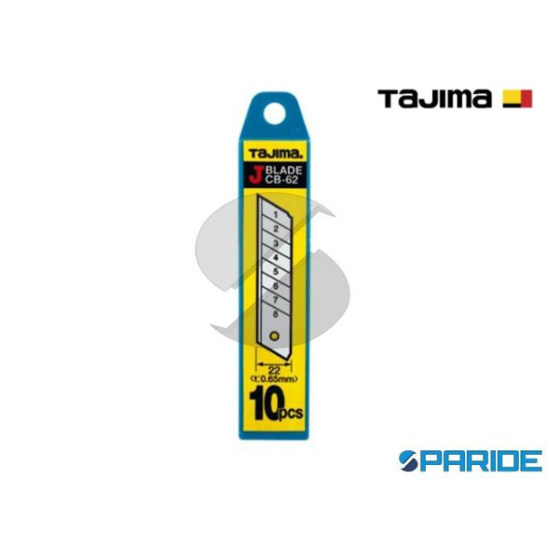 ASTUCCIO 10 LAME J BLADE 22 MM LCB-62J TAJIMA