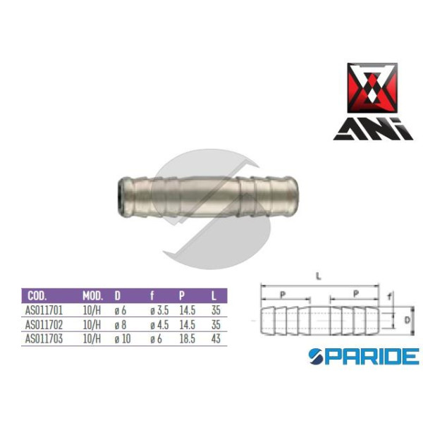 ATTACCO A PORTAGOMMA A RESCA D 10 MM 10\H AS011703...