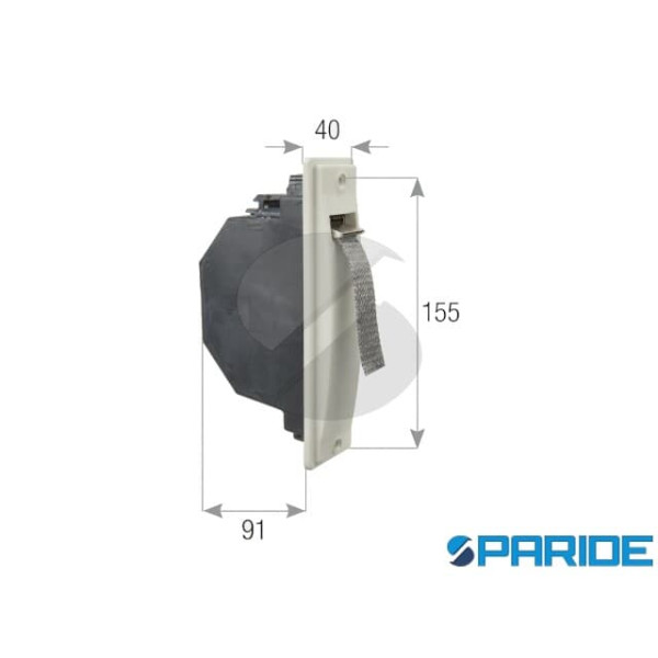 AVVOLGITORE INCASSO PLASTICA BIANCA I 155 CON CINT...