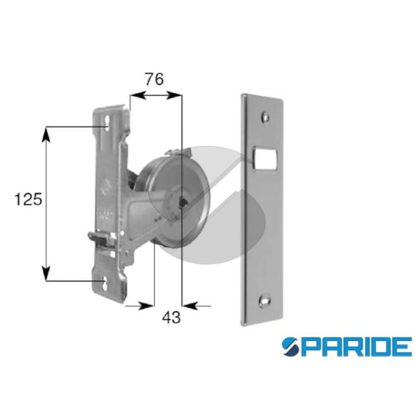 AVVOLGITORE INTERASSE 125 MM 4 MT CON PLACCA PER T...