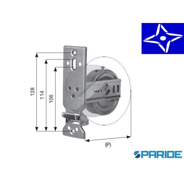 AVVOLGITORE INTERASSE 128 MM 8 MT PER TAPPARELLE STAR-FOX