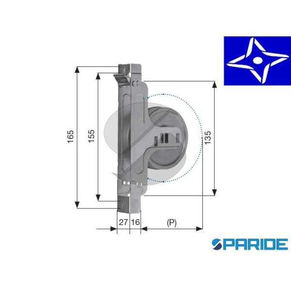 AVVOLGITORE SEMI INCASSO INTERASSE 165 MM 5,5 MT P...