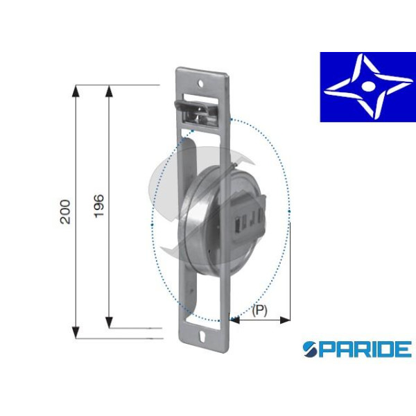 AVVOLGITORE SEMI INCASSO INTERASSE 200 MM 10 MT DX...