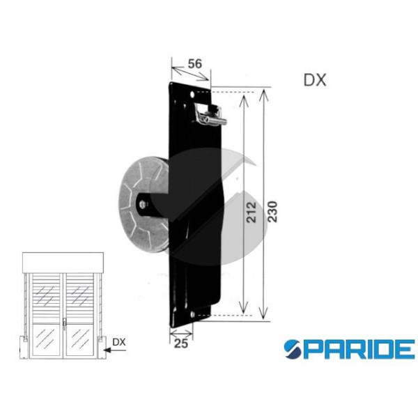 AVVOLGITORE SEMI INCASSO INTERASSE 210 MM 5 MT DX ...