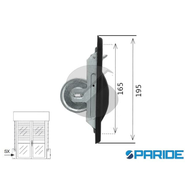AVVOLGITORE SEMINCASSO M5,5 SX CON PLACCA