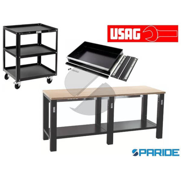 BANCO DA LAVORO IN LEGNO 506TL+506TC1+516SN USAG