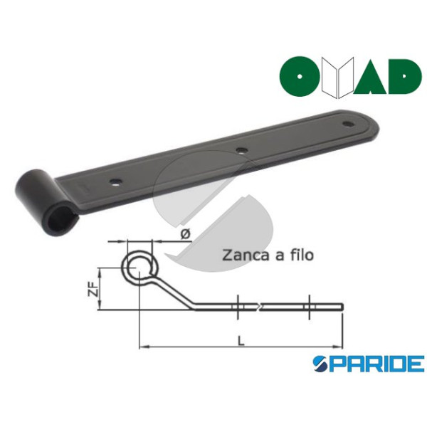 BANDELLA ZANCATA FILO 8226 CM 30 T12 ROTONDA RIGATA NERA OMAD Z22,5 H35