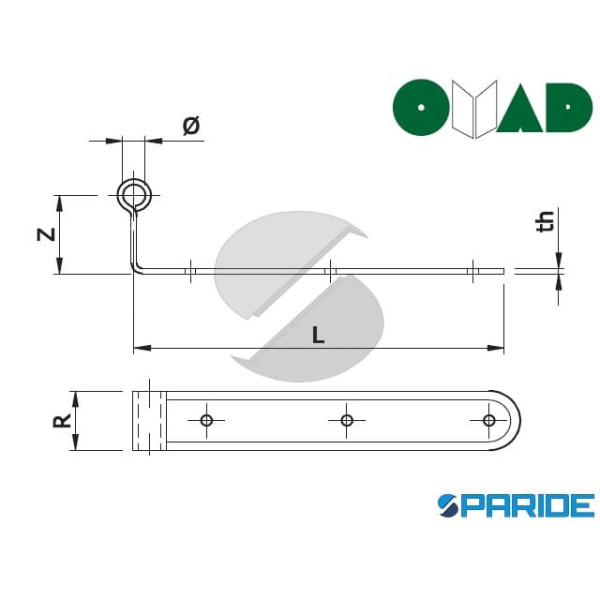 BANDELLA ZANCATA MEDIA 8226 25 T12 OMAD ROTONDA RIGATA Z45 H35