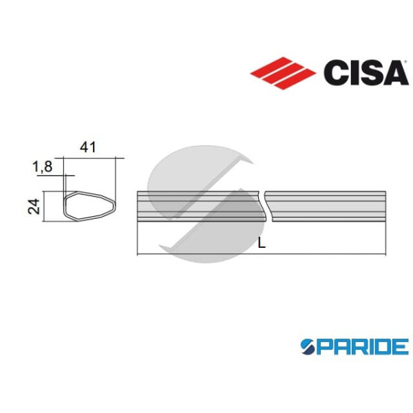 BARRA ORIZZONTALE L 1200 ALPHA PUSH 07A07 22 0 CISA
