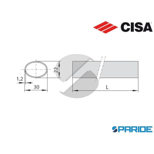 BARRA ORIZZONTALE L 1200 MM 07007 14 0 CISA PER MANIGLIONE ANTIPANICO