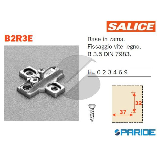 BASE A CROCE REGOLABILE H 0 B2R3E09 SALICE