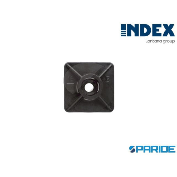 BASE ADESIVA PER FASCETTE 19X19 MM NERA INDEX