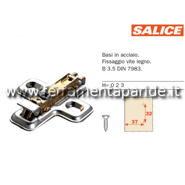 BASE REGOLABILE BAV3L\F H 0 CON CLIP SALICE