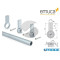 BASTONE APPENDIABITI ROTONDO D 28 MM L 950 MM ALLUMINIO GRIGIO METALIZZATO 7062162 EMUCA