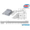 BATTENTE A TERRA 145F CON FLANGIA PER CANCELLO FAC VC5102070