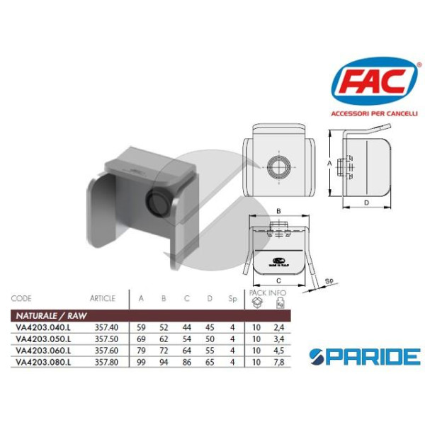 BATTENTE DI SICUREZZA 357 40 FAC VA4203040L