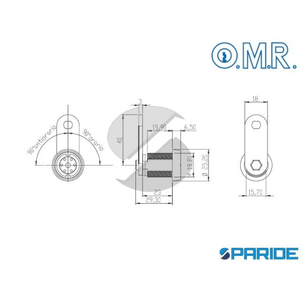 BLOCCHETTO JACK 19X22 CILINDRO 100750 OMR