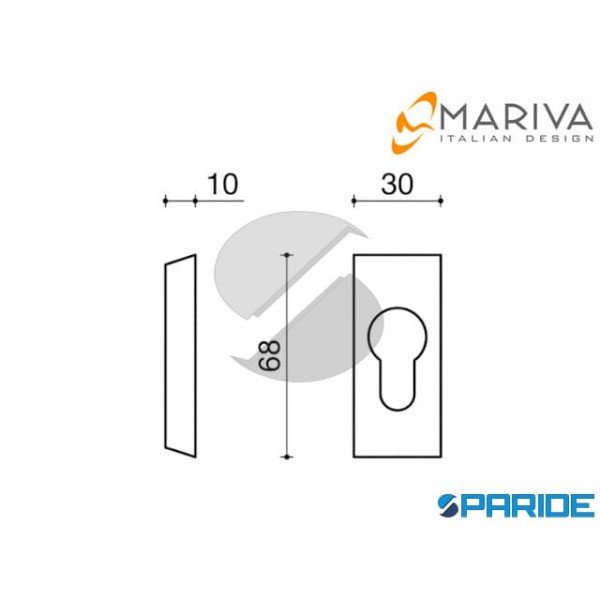 BOCCHETTA A BAIONETTA 1503 CROMO SATINATO MARIVA