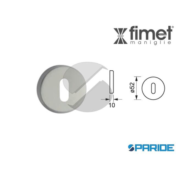 BOCCHETTA D 52X10 MM 236B INOX SATINATO FORO PATEN...