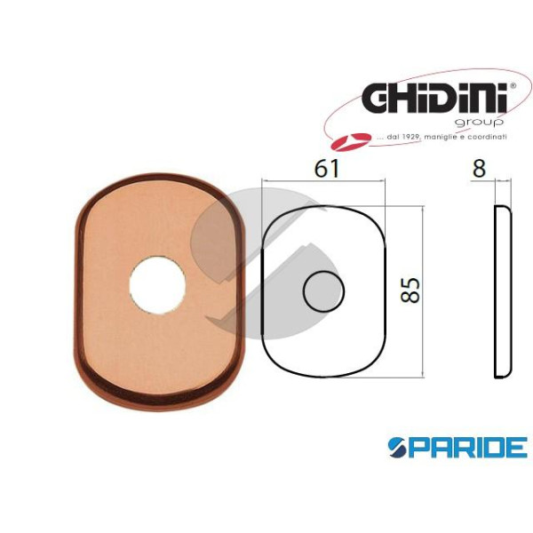 BOCCHETTA GHIBLI 62X86 FORO D 20 GHIDINI BRONZO PE...
