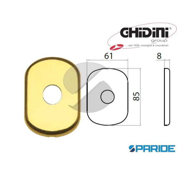 BOCCHETTA GHIBLI 62X86 FORO D 20 GHIDINI OTTONE LU...