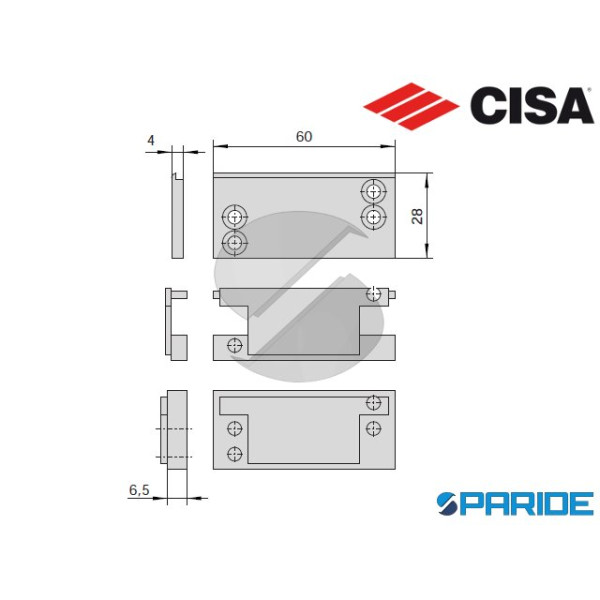 BOCCHETTA SUPERIORE 06141 80 CISA PER ASTE CATENAC...