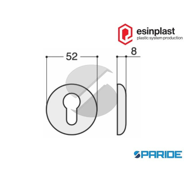 BORCHIA TONDA D 52 MM FORO YALE ESINPLAST IN POLIAMMIDE 2 PZ