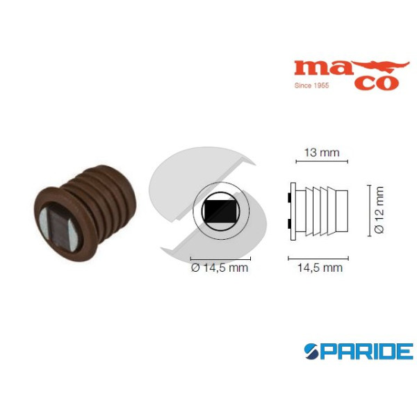 BOTTONE MAGNETICO D 12 MM 0637 AD INCASSO MARRONE ...