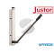 BRACCETTO A MOLLA CHIUDIPORTA MB BIANCO 5613 06 JUSTOR IN ALLUMINIO PORTATA 40 KG