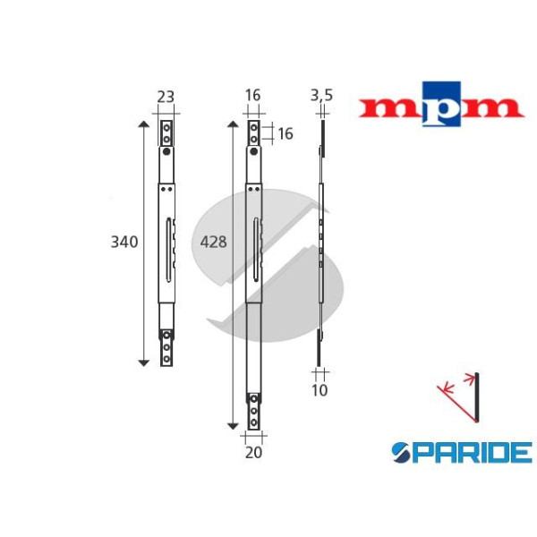 BRACCIO A 4 SCATTI INOX VASISTAS PER FINESTRE