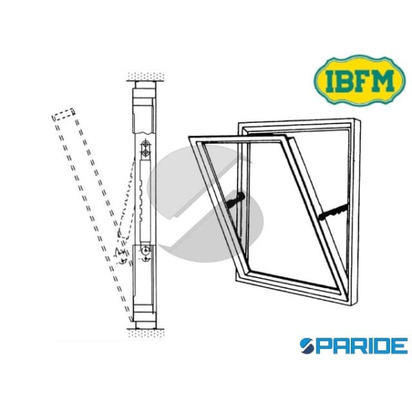BRACCIO A SCATTI 341 PER FINESTRA VASISTAS REGOLABILE IBFM