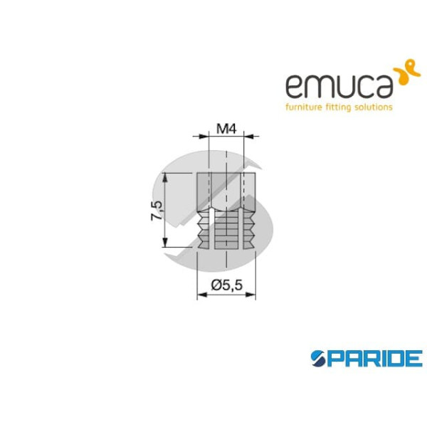 BUSSOLA AD ESPANSIONE 9003402 5,5X7,5 M4 EMUCA