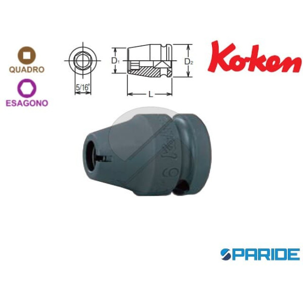 BUSSOLA PORTA INSERTI 1\2 X 5\16 14140 KOKEN IMPAC...