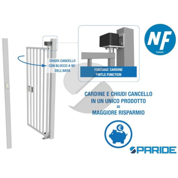 CARDINE A MOLLA AGILE 2.0 NERO AG20 NOVA FERR COMPLETO DI CARDINE INFERIORE