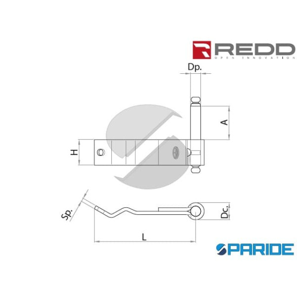 CARDINE A MURARE 108 MM 735 REDD H28 NERO