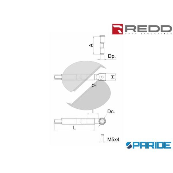 CARDINE A MURARE I 25 721 REDD M10 D8 REGOLABILE NERO