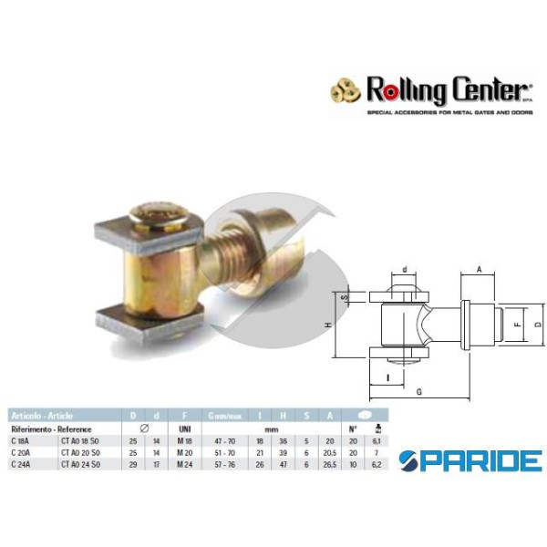 CARDINE A SALDARE C24A CON ALI ROLLING CENTER