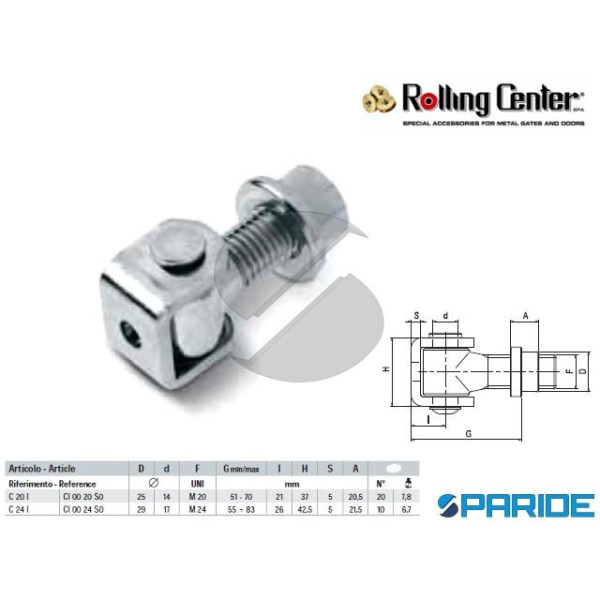 CARDINE A SALDARE C24I INOX M24 ROLLIN CENTER